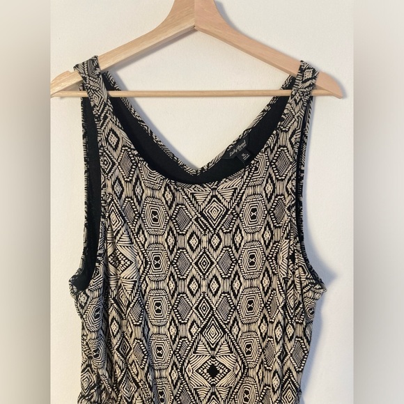 Lucky Brand Jersey Tank Dress XL Geo Aztec Boho - Picture 13 of 15